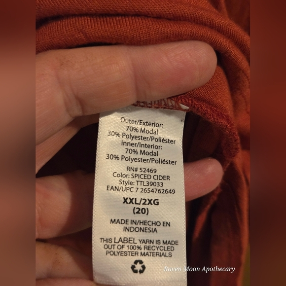 Rust Red Long Sleeve Tunic Shirt - Picture 5 of 8